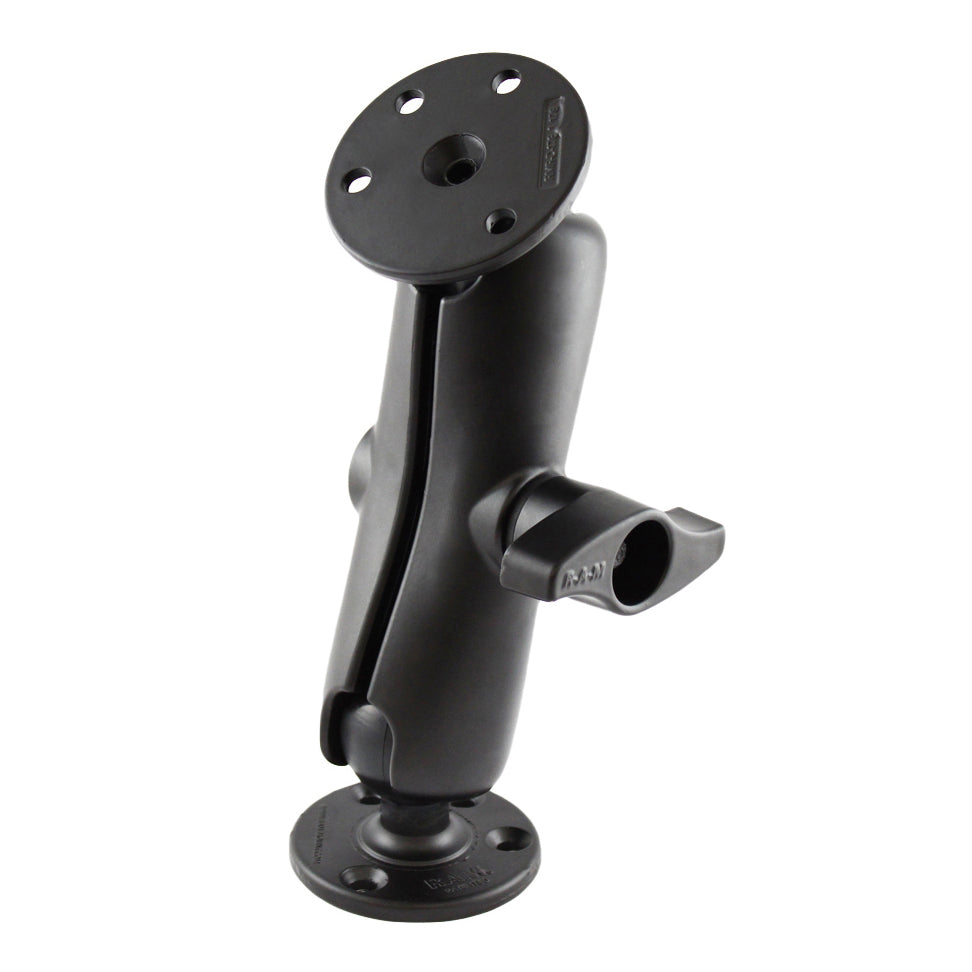 RAM® Double Ball Mount with Two Large Round Plates - D Size Medium