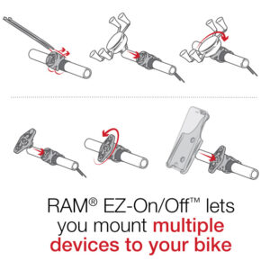 RAM® EZ-On/Off™ Bicycle Mount for Garmin Summit, Venture, Vista + More