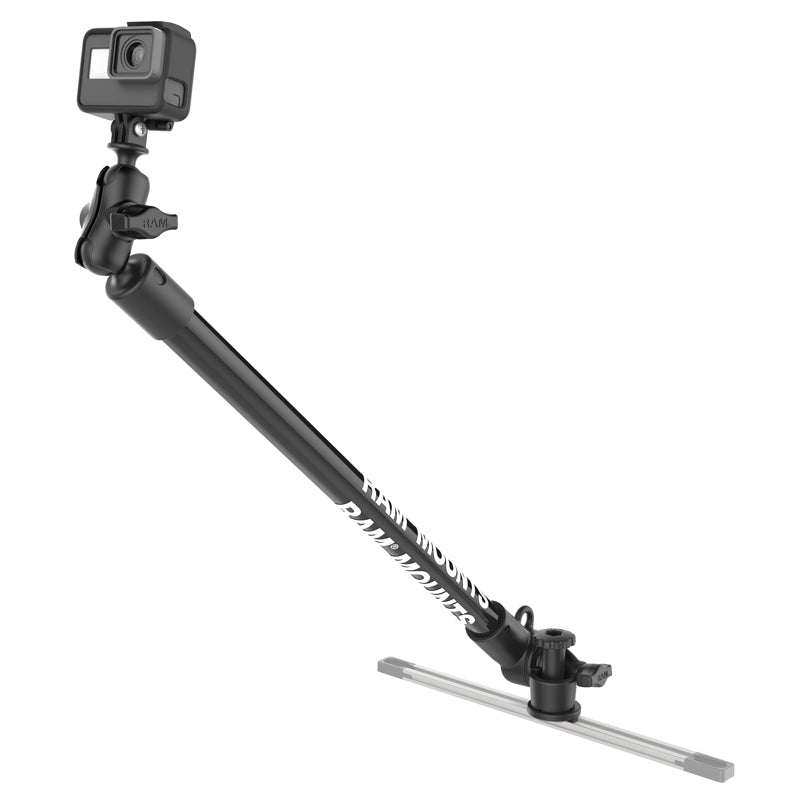 RAM® Tough-Pole™ Camera Mount with Single Pipe & RAM® Track-Node™ Base