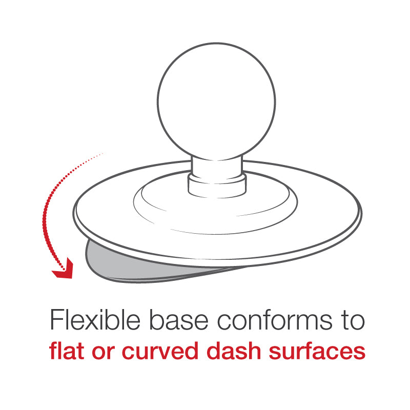 RAM® Flex Adhesive Double Ball Mount for Garmin nuvi 220 + More