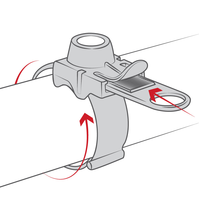 RAM® EZ-Strap™ Rail Mount with Double Ball Adapter