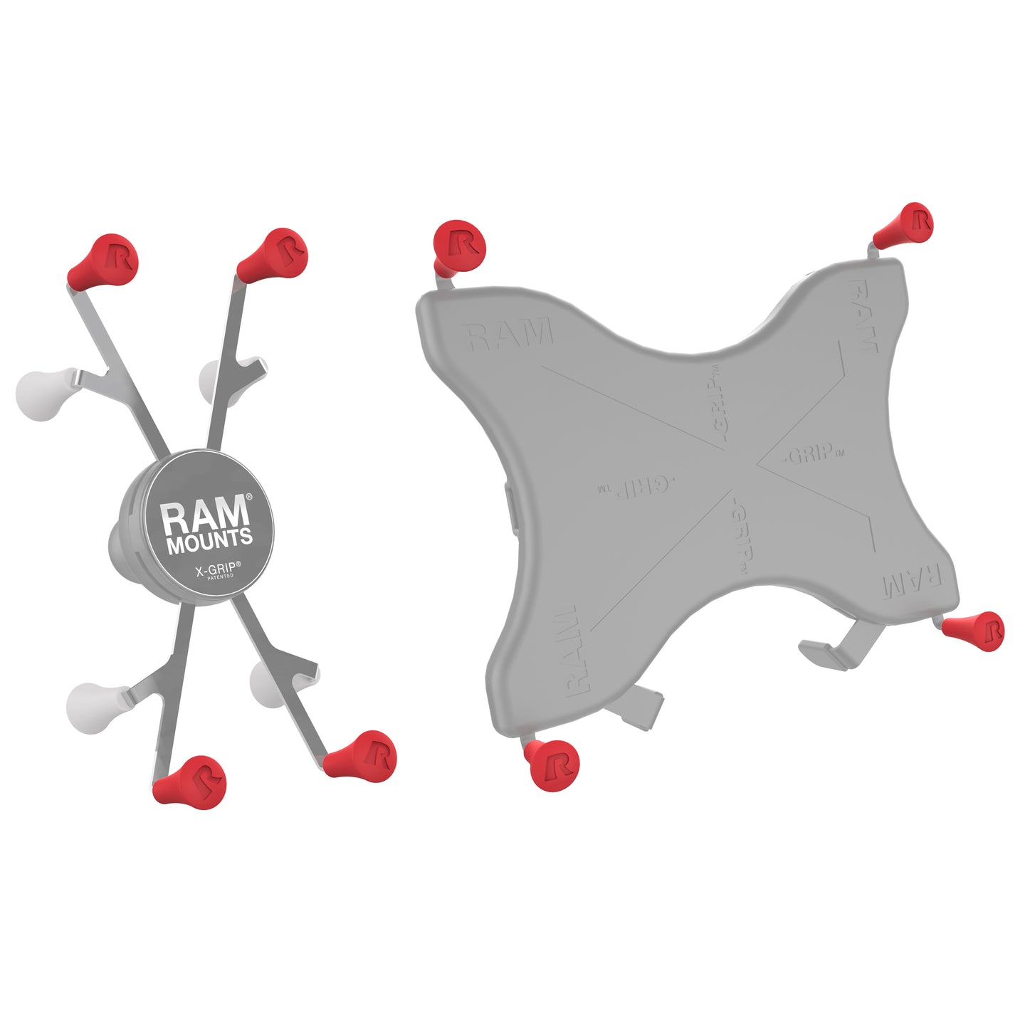 RAM® X-Grip® Red Rubber Cap 4-Pack