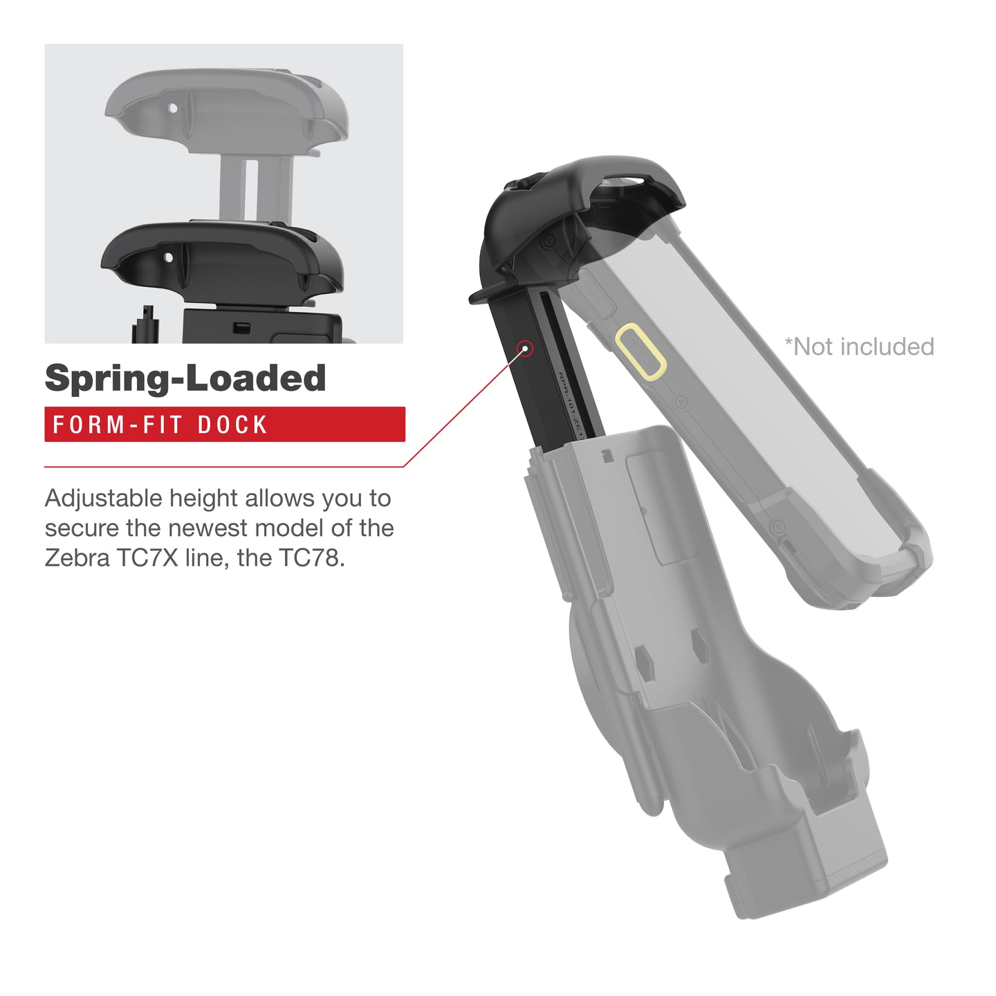 RAM® Key-Locking Form-Fit Holder for Zebra TC73 & TC78