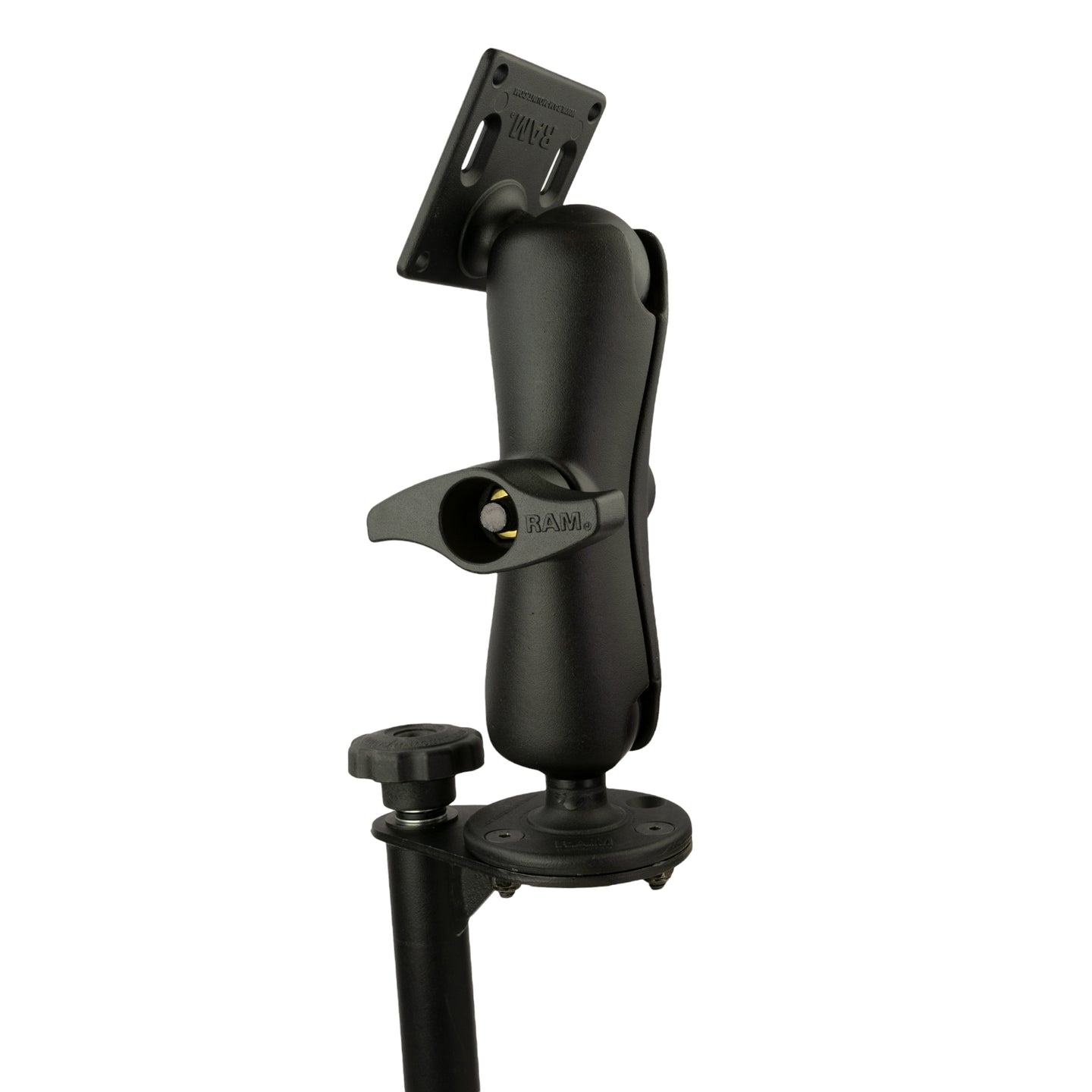 RAM® 12" Upper Flange Pole with D Size 75x75mm VESA Mount