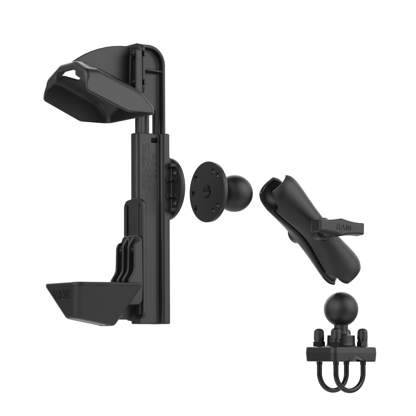 RAM® Quick-Draw™ Mount for Zebra TC8000/8300 with Double U-Bolt Base