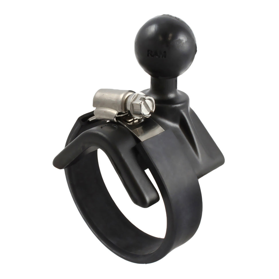 RAM® Strap Hose Clamp Ball Base 1.5" - 2.1"