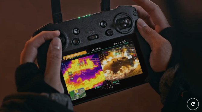 DJI Command Center Thermal split screen view